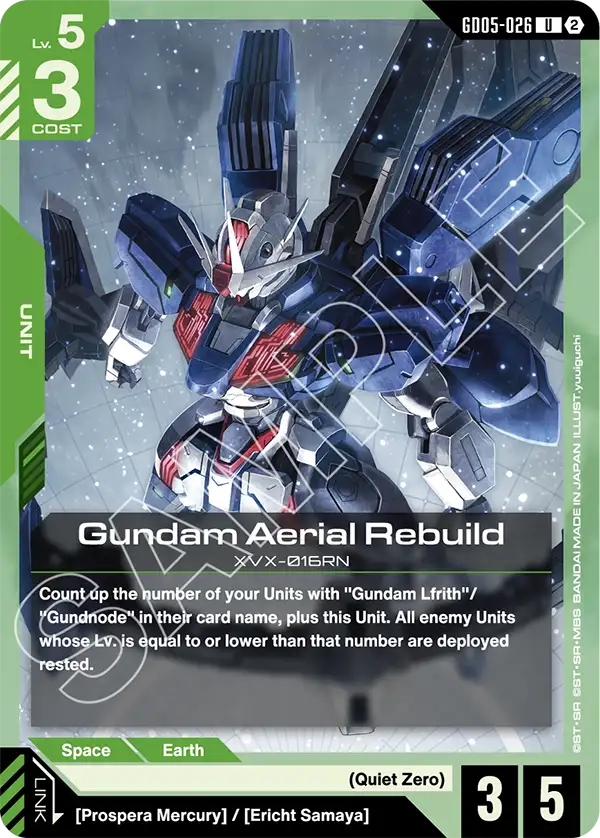 Gundam Aerial Rebuild Gundam Card Game card