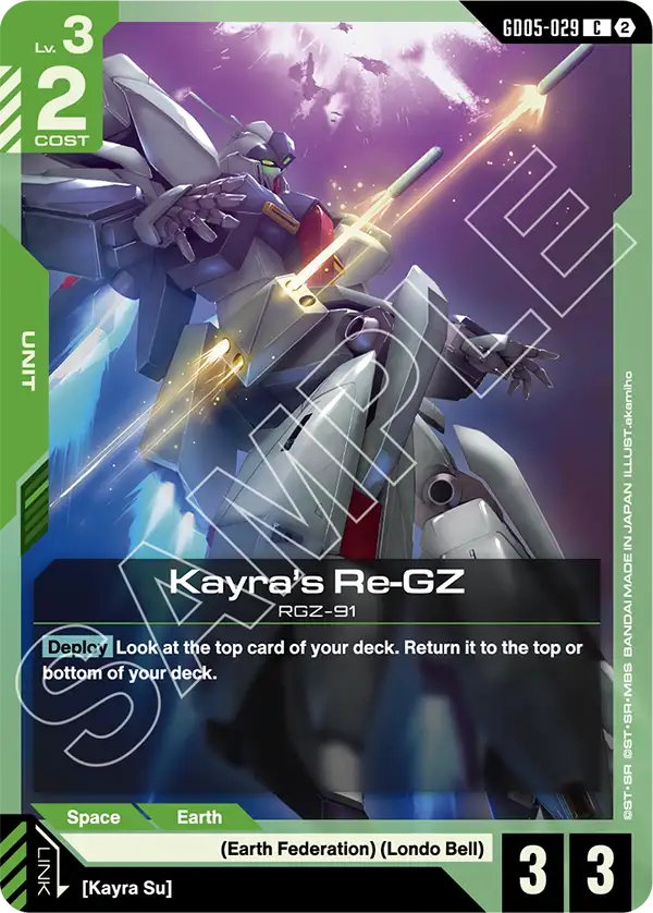 Kayra's Re-GZ Gundam Card Game card