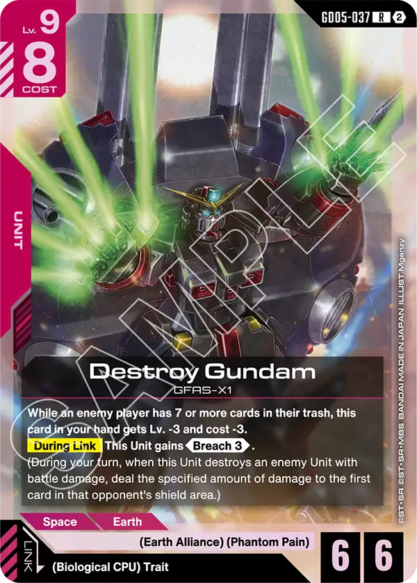 Destroy Gundam Gundam Card Game card
