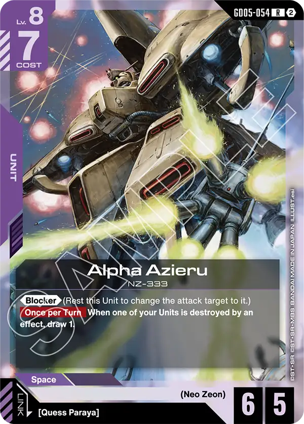 Alpha Azieru Gundam Card Game card