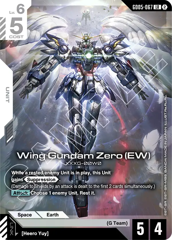 Wing Gundam Zero (EW) Gundam Card Game card
