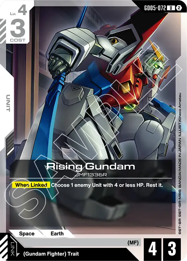 Rising Gundam Gundam Card Game card