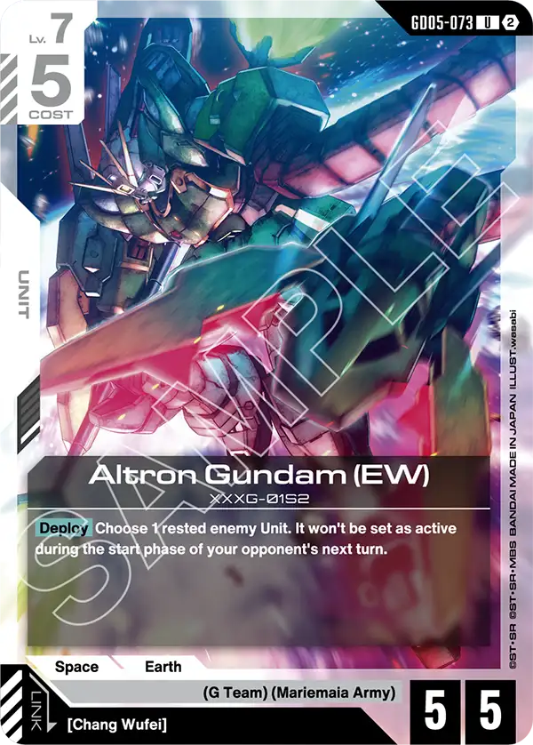 Altron Gundam (EW) Gundam Card Game card