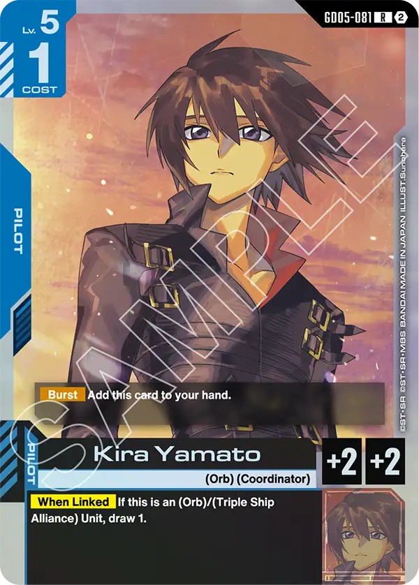 Kira Yamato Gundam Card Game card
