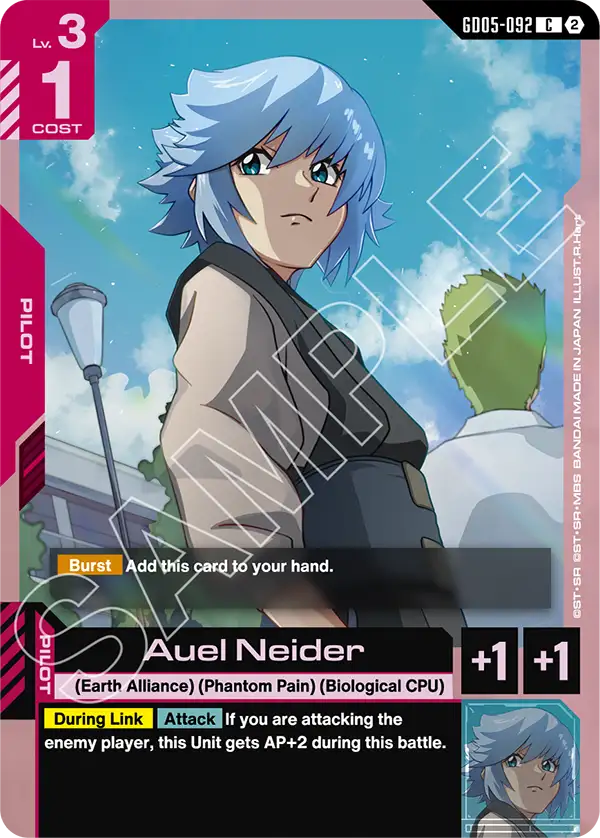 Auel Neider Gundam Card Game card