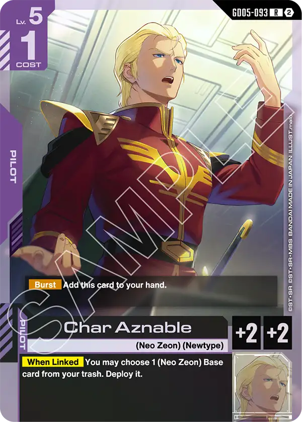 Char Aznable Gundam Card Game card