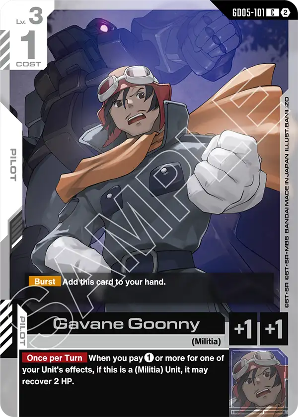 Gavane Goonny Gundam Card Game card