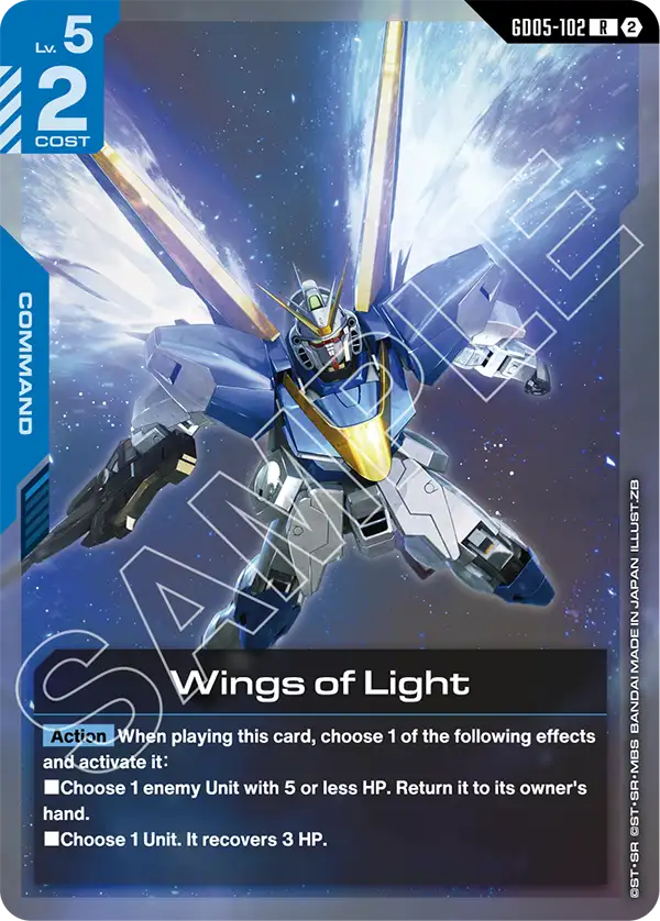Wings of Light Gundam Card Game card