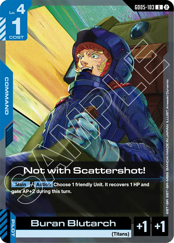 Not with Scattershot! Gundam Card Game card