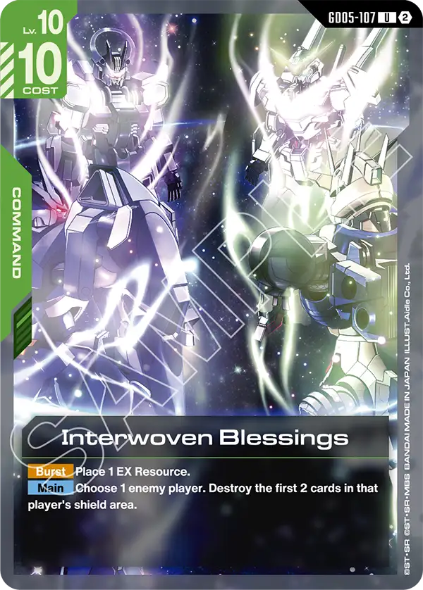 Interwoven Blessings Gundam Card Game card