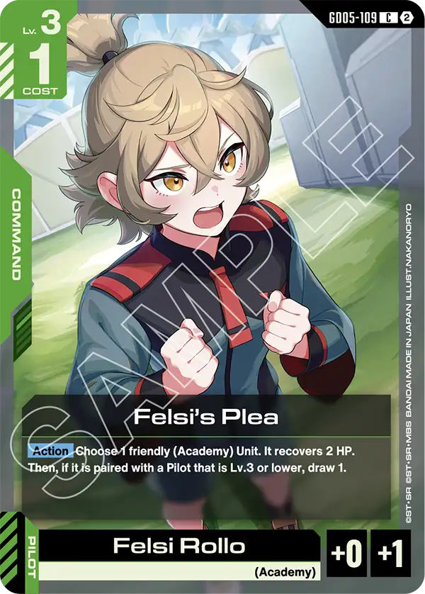 Felsi's Plea Gundam Card Game card