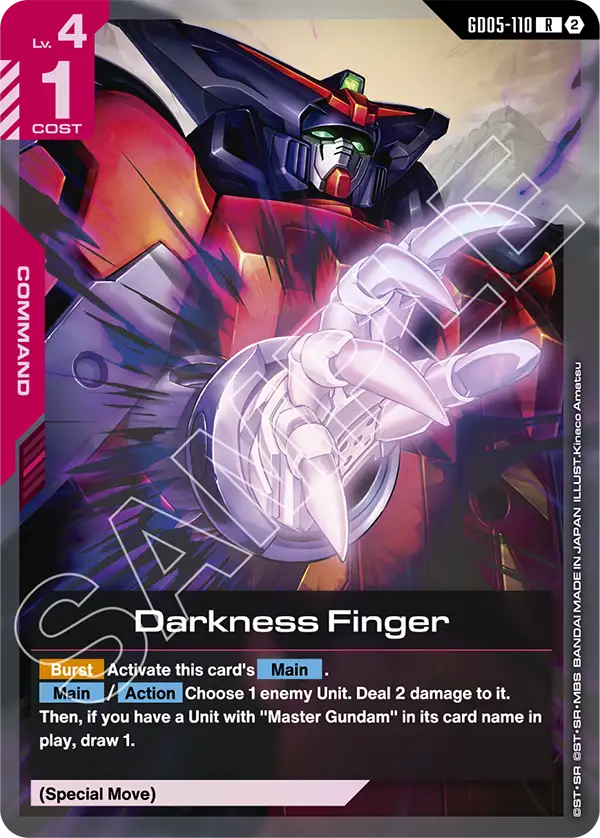 Darkness Finger Gundam Card Game card