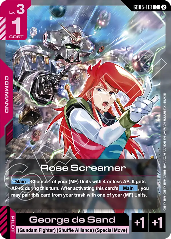 Rose Screamer Gundam Card Game card