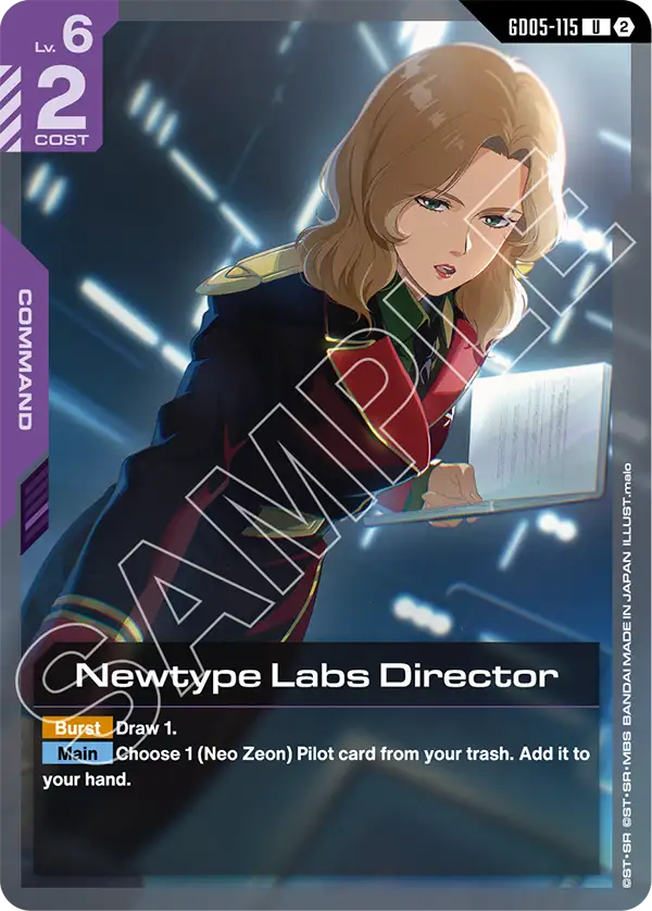 Newtype Labs Director Gundam Card Game card