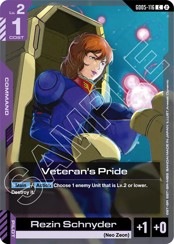 Veteran's Pride Gundam Card Game card