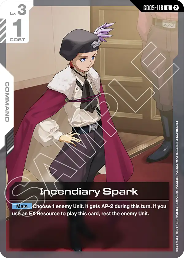 Incendiary Spark Gundam Card Game card