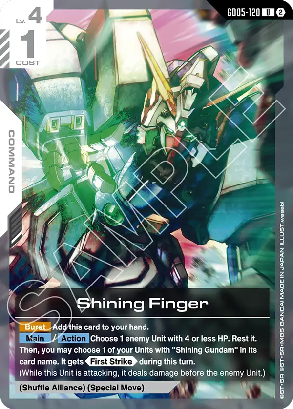 Shining Finger Gundam Card Game card