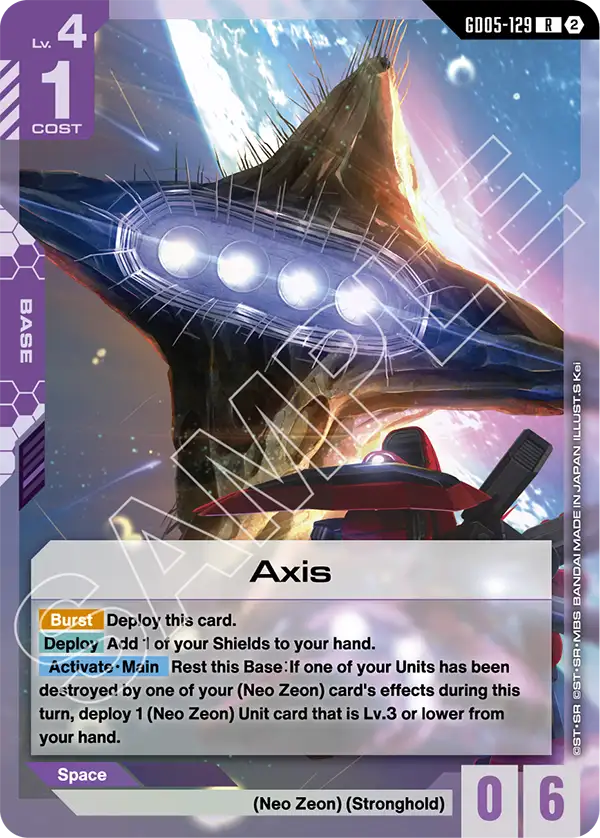 Axis Gundam Card Game card