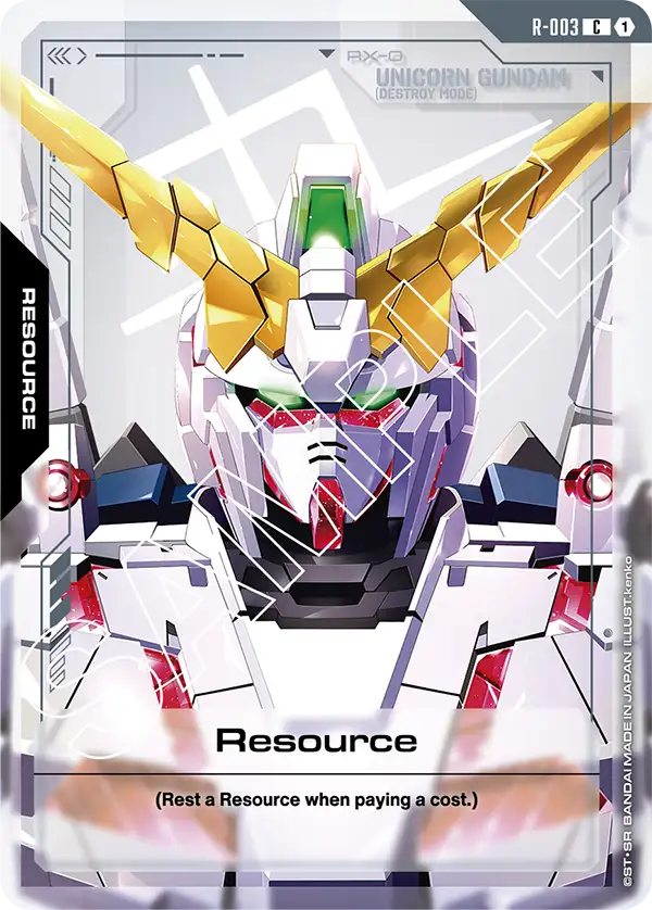 Resource Gundam Card Game card
