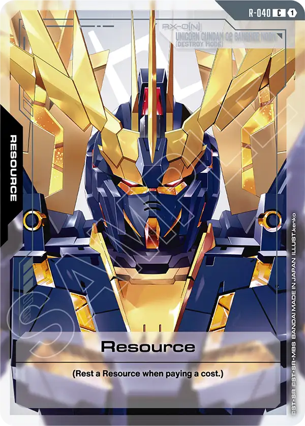 Resource Gundam Card Game card