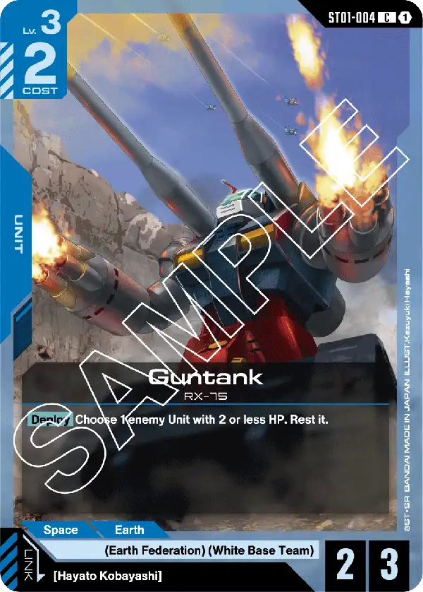 Guntank Gundam Card Game card