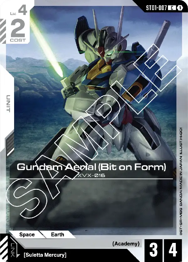 Gundam Aerial (Bit on Form) Gundam Card Game card