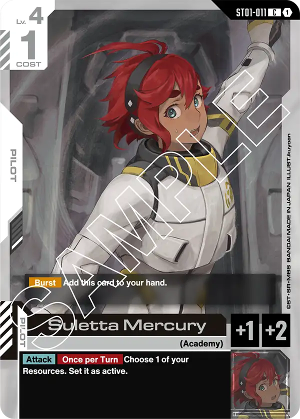 Suletta Mercury Gundam Card Game card