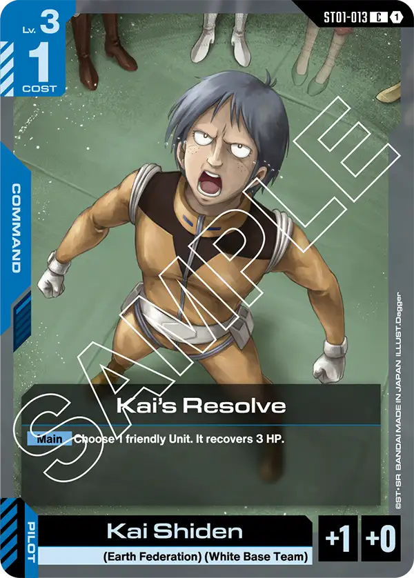 Kai's Resolve Gundam Card Game card