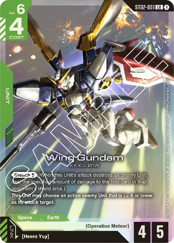 Wing Gundam Gundam Card Game card