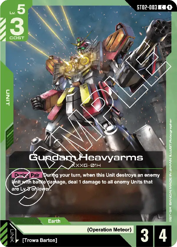 Gundam Heavyarms Gundam Card Game card