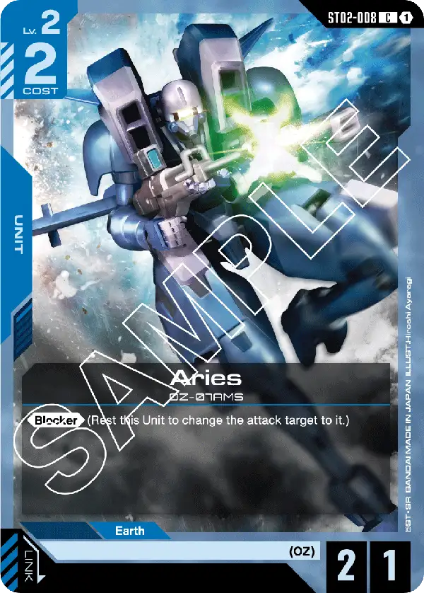 Aries Gundam Card Game card