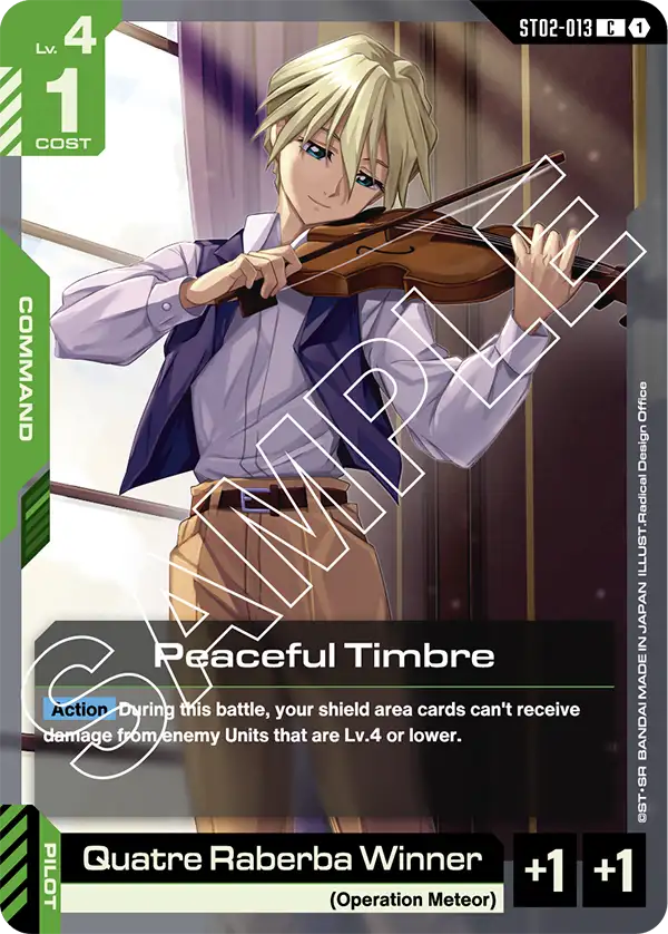 Peaceful Timbre Gundam Card Game card