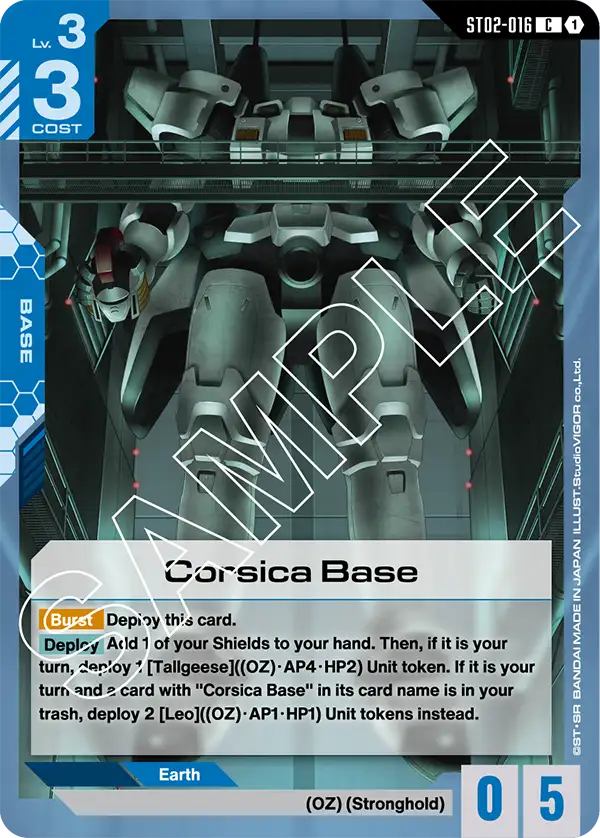 Corsica Base Gundam Card Game card