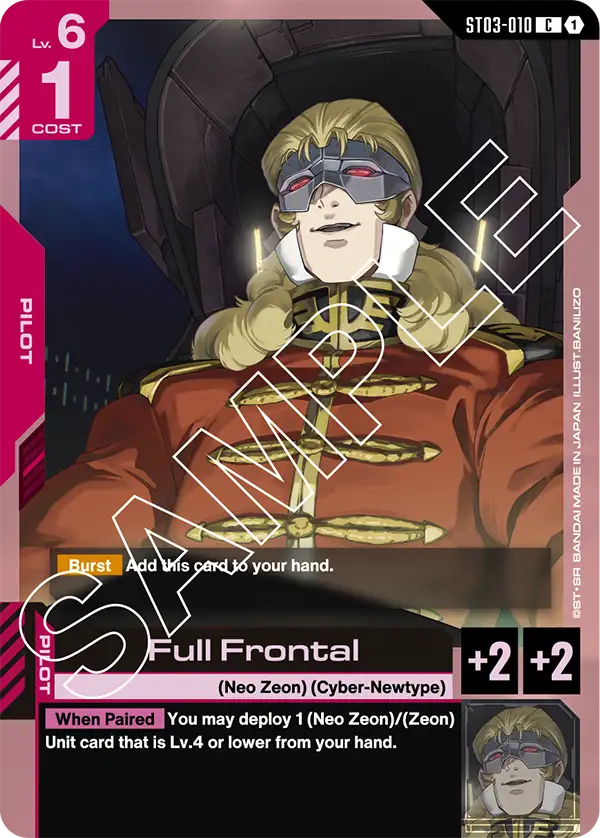 Full Frontal Gundam Card Game card