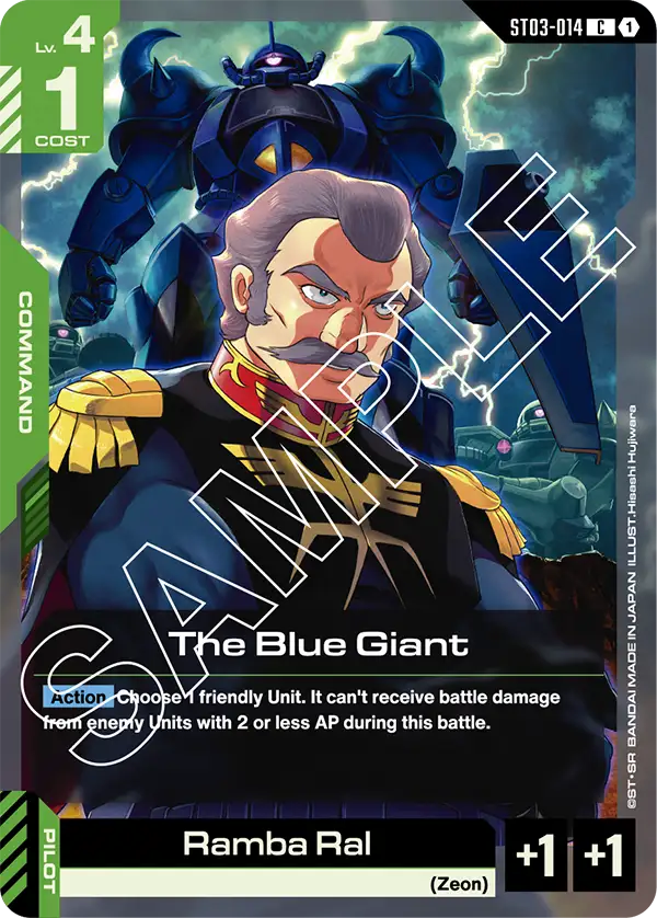 The Blue Giant Gundam Card Game card