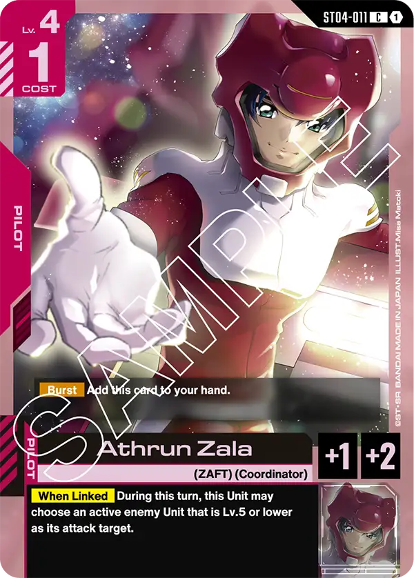 Athrun Zala Gundam Card Game card