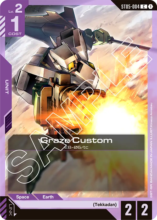 Graze Custom Gundam Card Game card