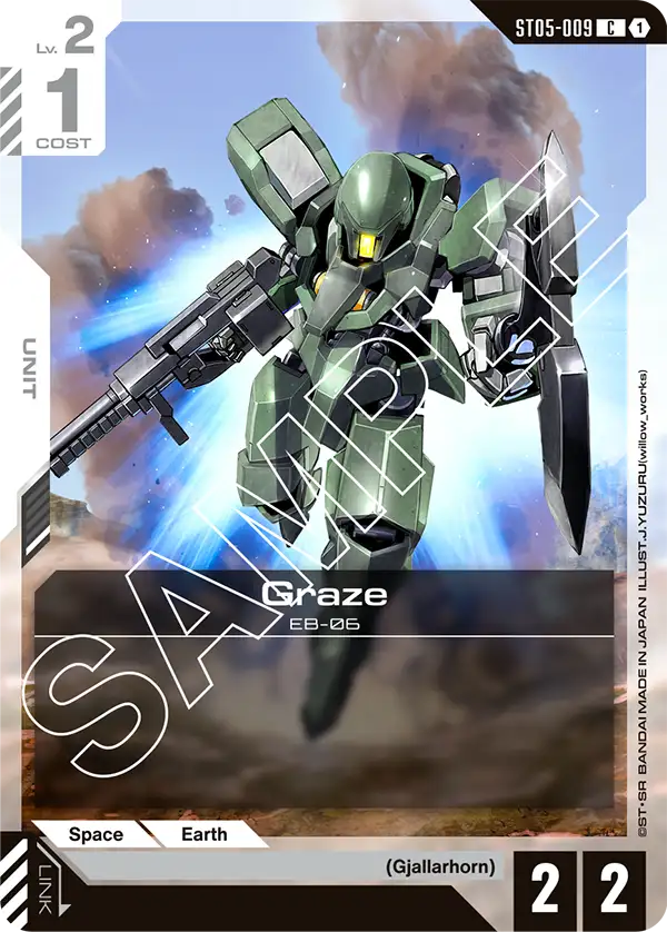 Graze Gundam Card Game card