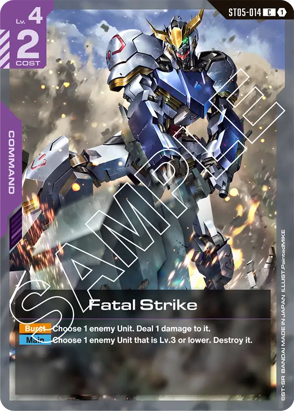 Fatal Strike Gundam Card Game card