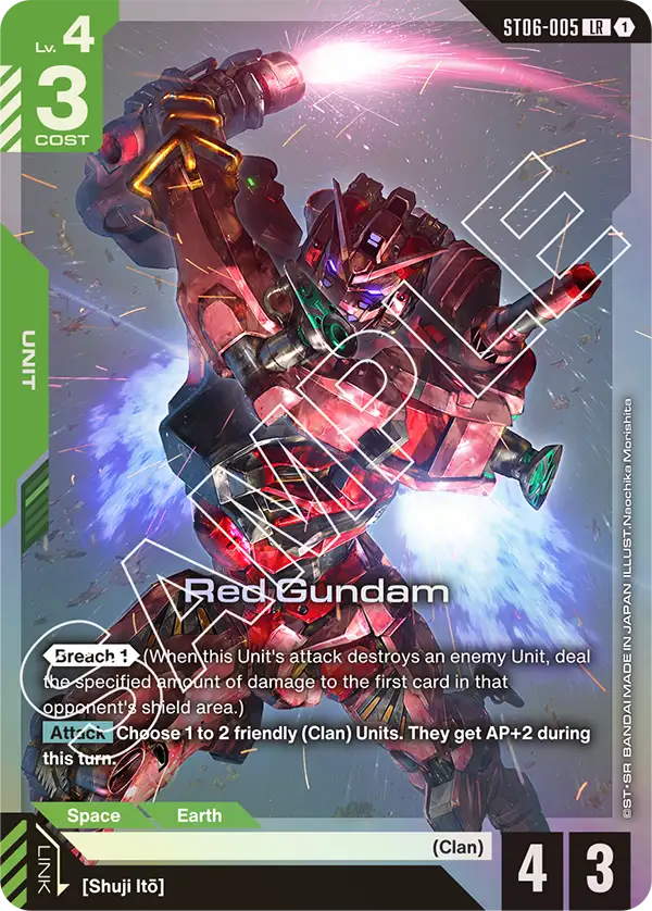 Red Gundam Gundam Card Game card