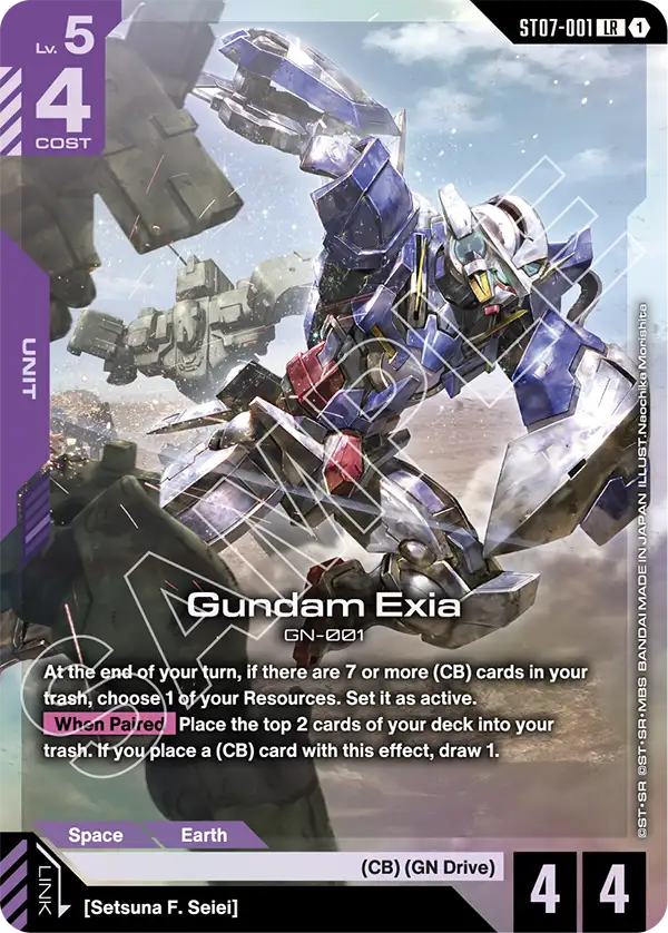 Gundam Exia Gundam Card Game card