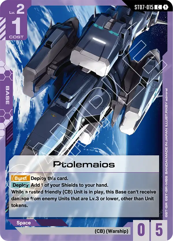 Ptolemaios Gundam Card Game card