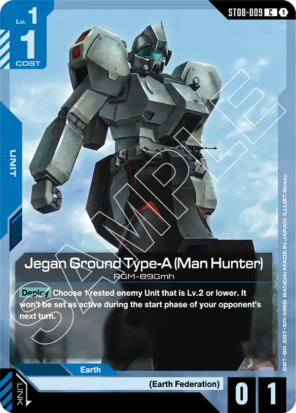 Jegan Ground Type-A (Man Hunter) Gundam Card Game card