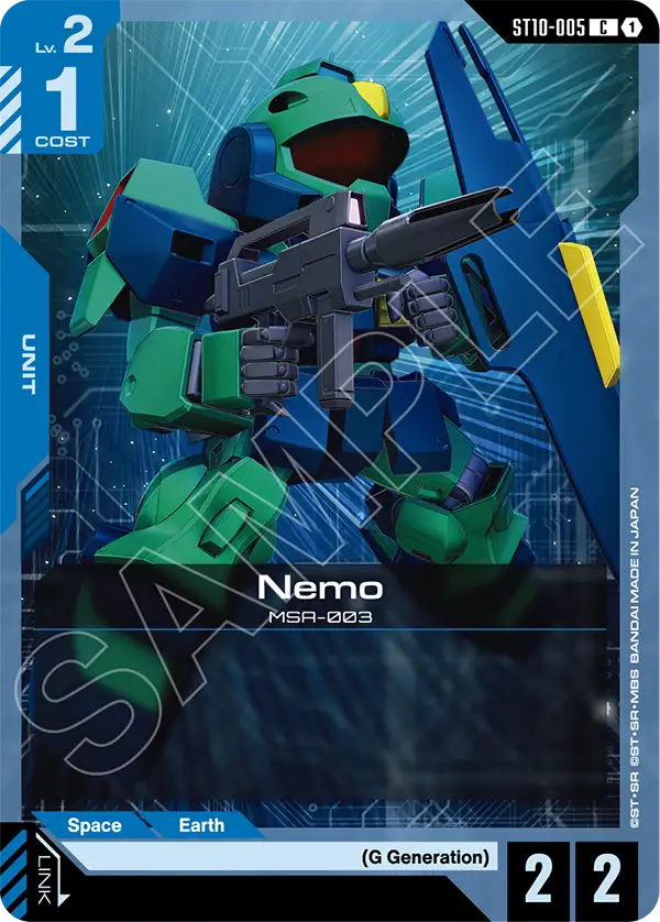 Nemo Gundam Card Game card