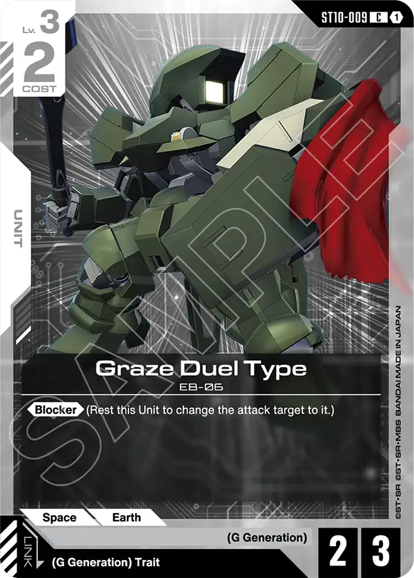 Graze Duel Type Gundam Card Game card
