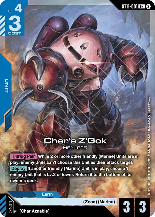 Char's Z'Gok Gundam Card Game card
