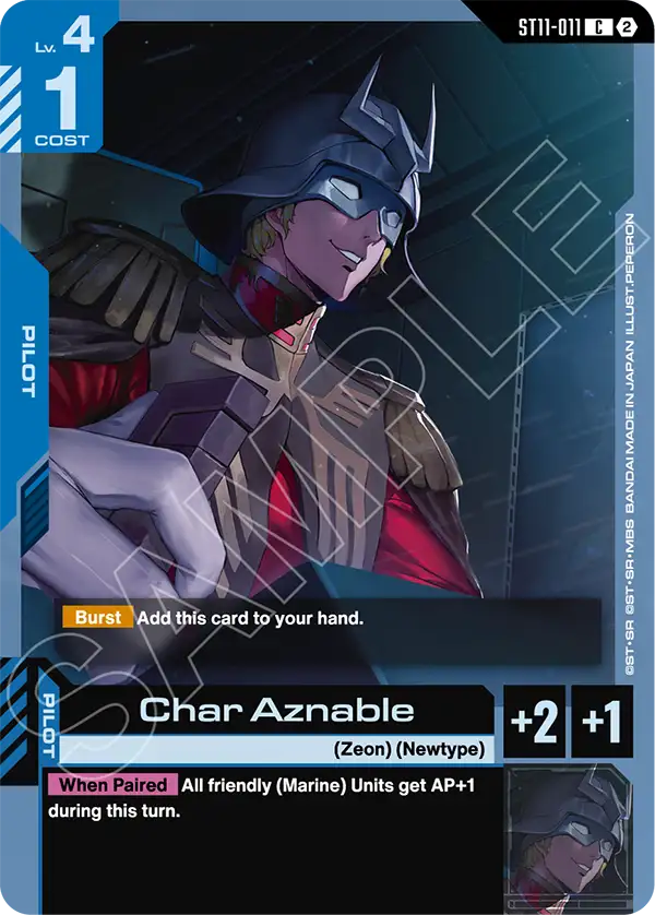 Char Aznable Gundam Card Game card