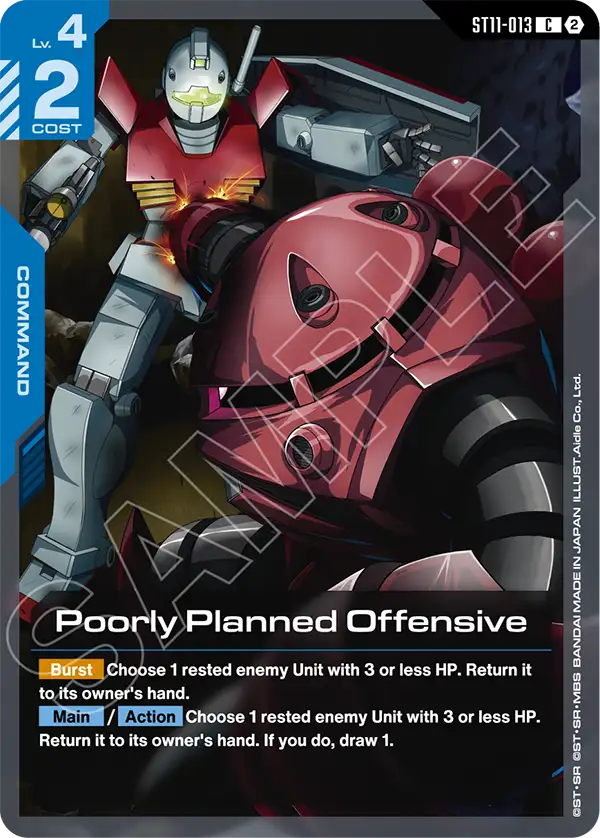 Poorly Planned Offensive Gundam Card Game card