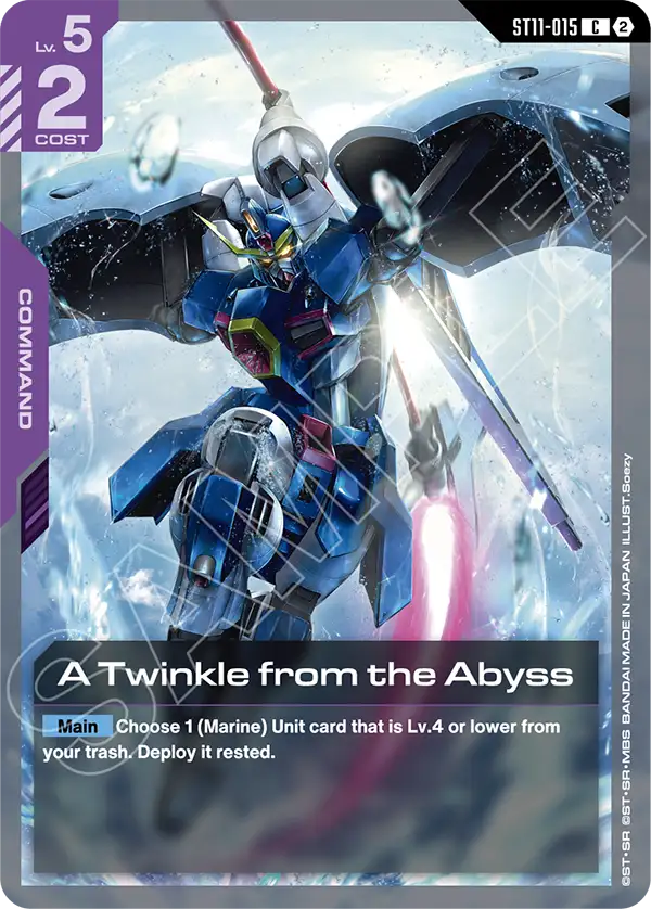A Twinkle from the Abyss Gundam Card Game card