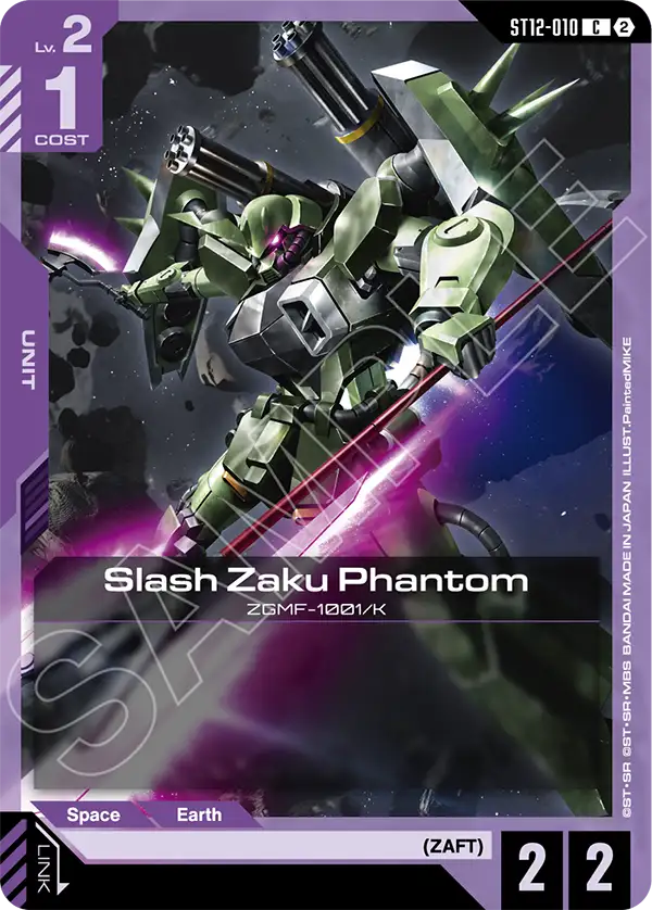 Slash Zaku Phantom Gundam Card Game card